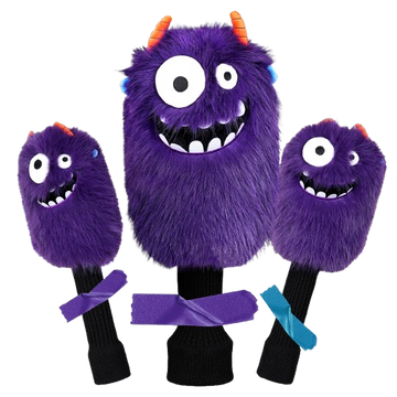 Purple Monster Golf Head Cover Set